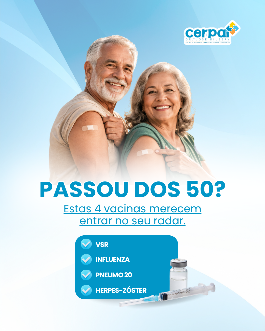 Post de feed da marca Cerpai · Dr. José Dillert: Passou dos 50?