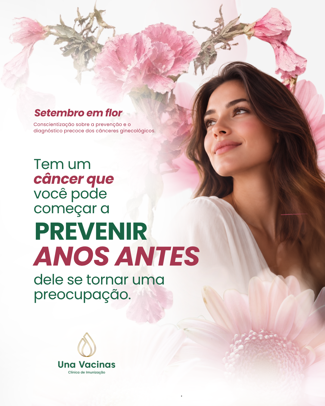 Post de feed da marca Una Vacinas: Tem um câncer que você pode começar a prevenir anos antes