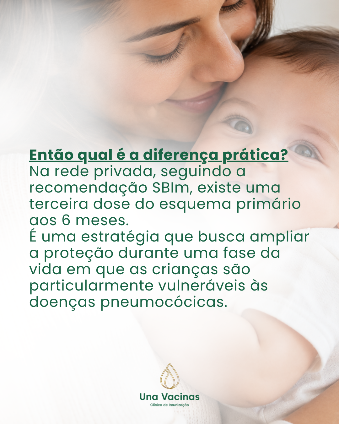 Post de feed da marca Una Vacinas: Então qual é a diferença prática?